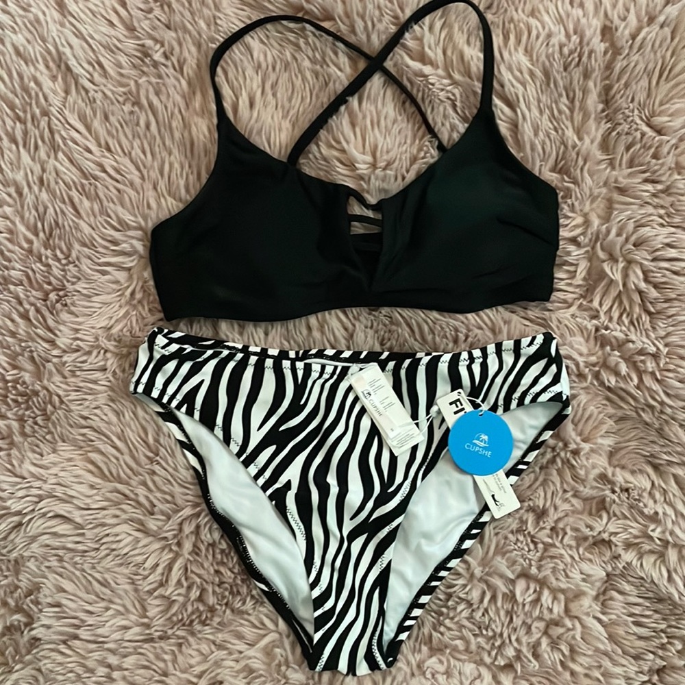 NWT Zebra Print Bikini